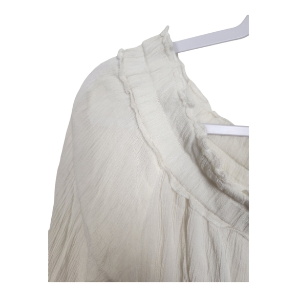 True Destiny Boho Colorful Tasseled Off the Shoulder Mini Dress Rayon Size Large - Picture 4 of 8